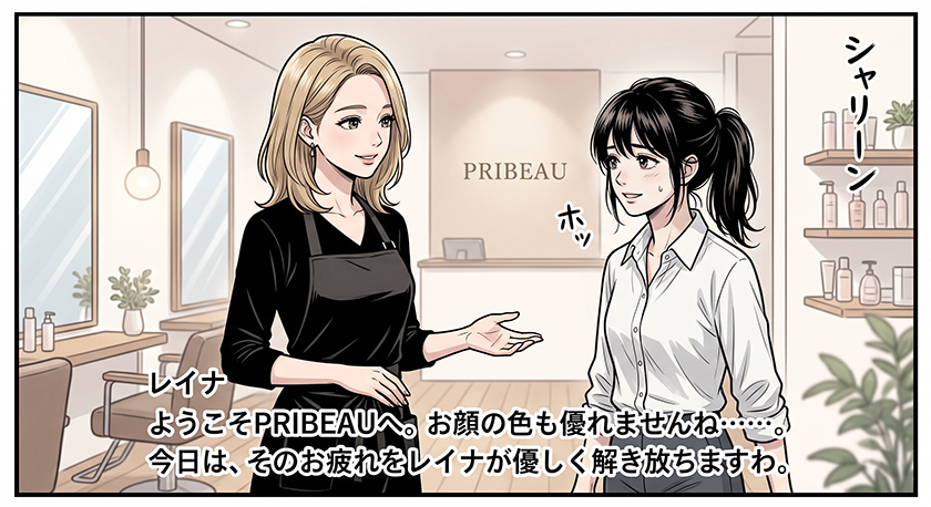 レイナが優しくお出迎え